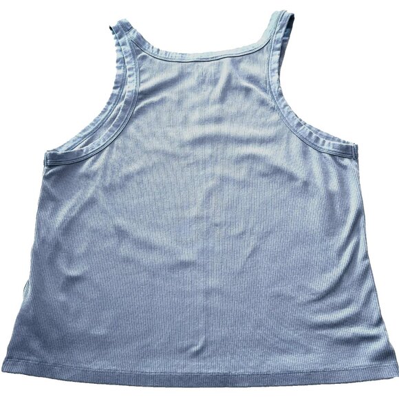 Lot of 2 Gap Rib Tank Tops XXL Stretch Bicoastal Blue Classic China Blue - Picture 7 of 11